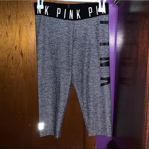 PINK Ultimate Grey Capri leggings!